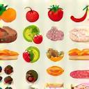 Illustration of healthy food items