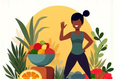Image representing holistic wellness approach with healthy food and activity
